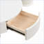 Ensemble de 2 tables basses gigognes en plastique blanc avec rangement - Gain de place pour le salon-1995166101