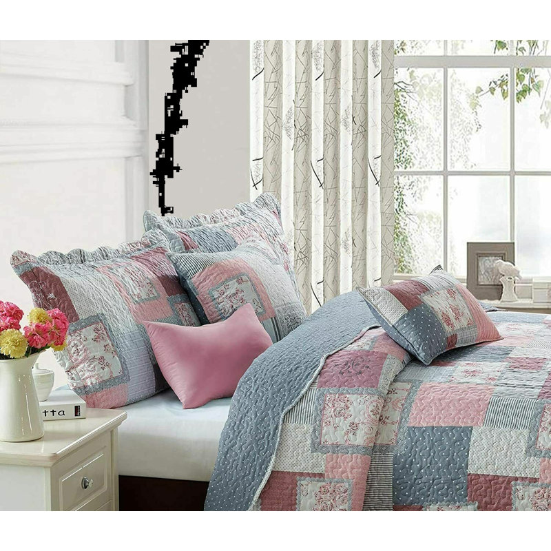 Courtenay August Grove Bedspread Set with a pillow, W235 x L250cm