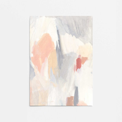 Doux rosé et crème abstraite, impression