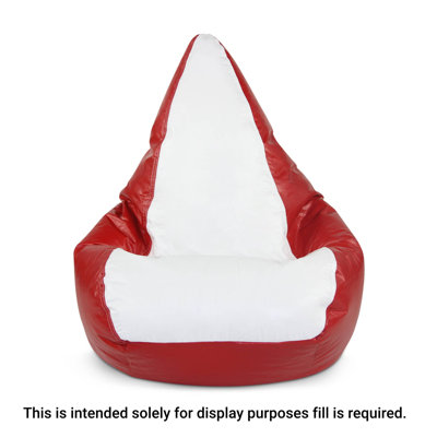 Large Red & White Vinyl Bean Bag Cover by Elite Products