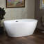 55'' x 31.75'' Freestanding Double Ended Soaking Acrylic Bathtub-74466854