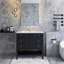 Ensemble de meuble-lavabo simple 36 po avec plateau en céramique Sonaya-927566119