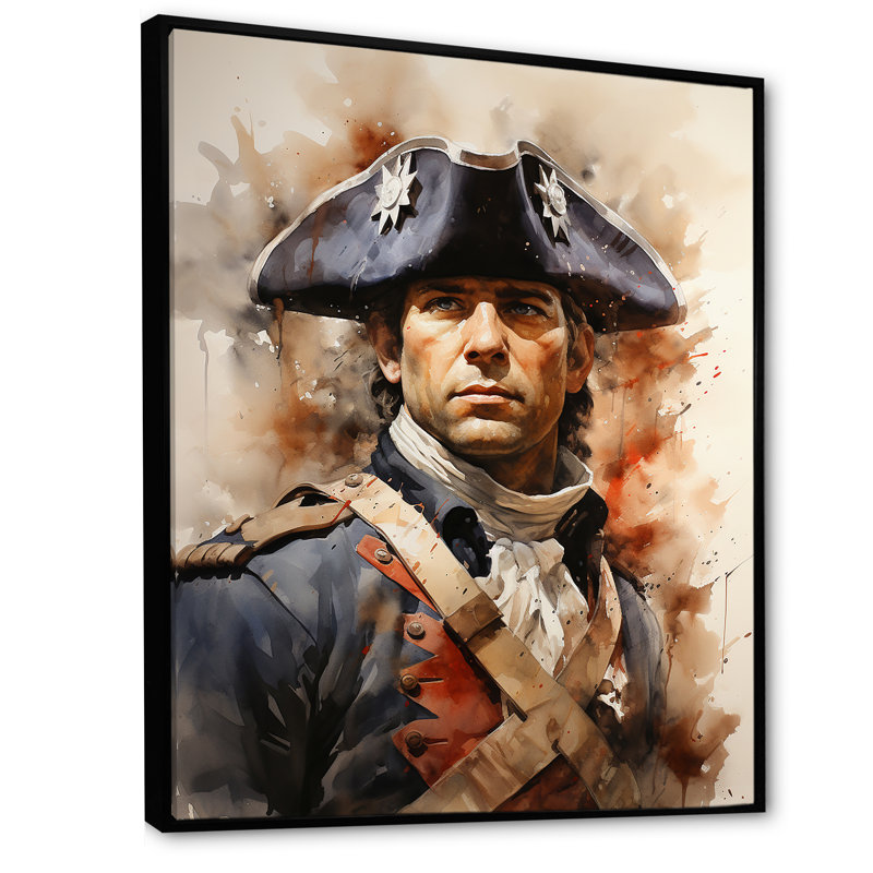 Filibert The American Revolutionary War I, H 40 po x l 30 po x P 1,5 po, Cadre flottant noir