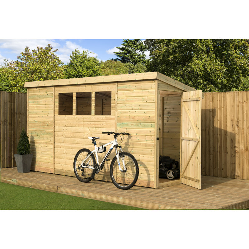 Shiplap Pent Wooden Shed, 14ft. W x 5ft. D