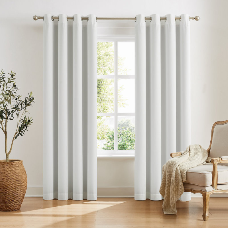 Paire de panneaux isolants à œillets avec doublure amovible THERMALBARRIER I-SNAP , White, L 52 po x L 108 po