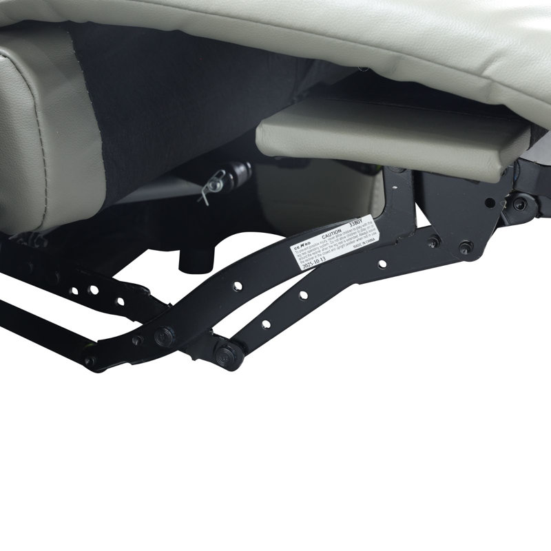 Ensemble de canapé inclinable intelligent en forme de U de salon en cuir olive gris avec haut-parleur Bluetooth et console multifonction