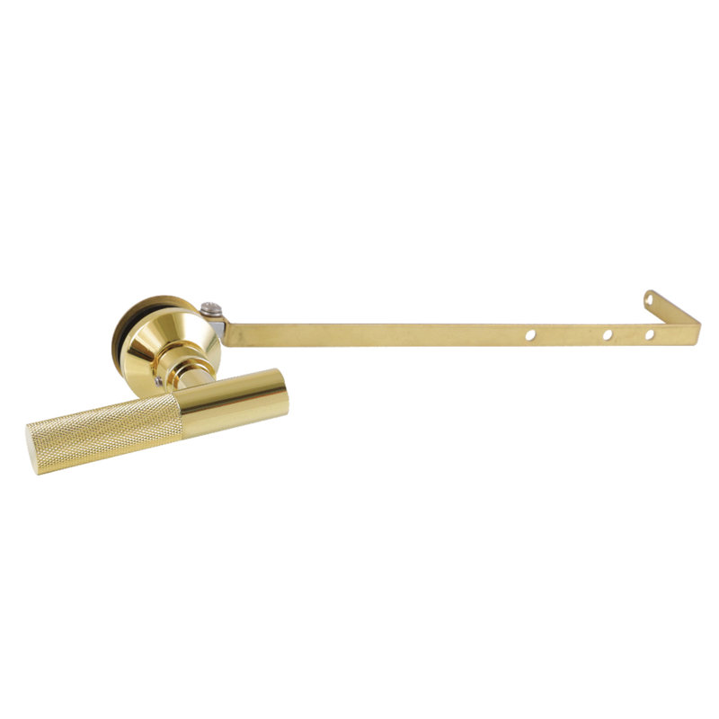 Kingston Convergent Universal Front Or Side Mount Toilet Tank Lever With Knurled Handle, Polished Chrome
