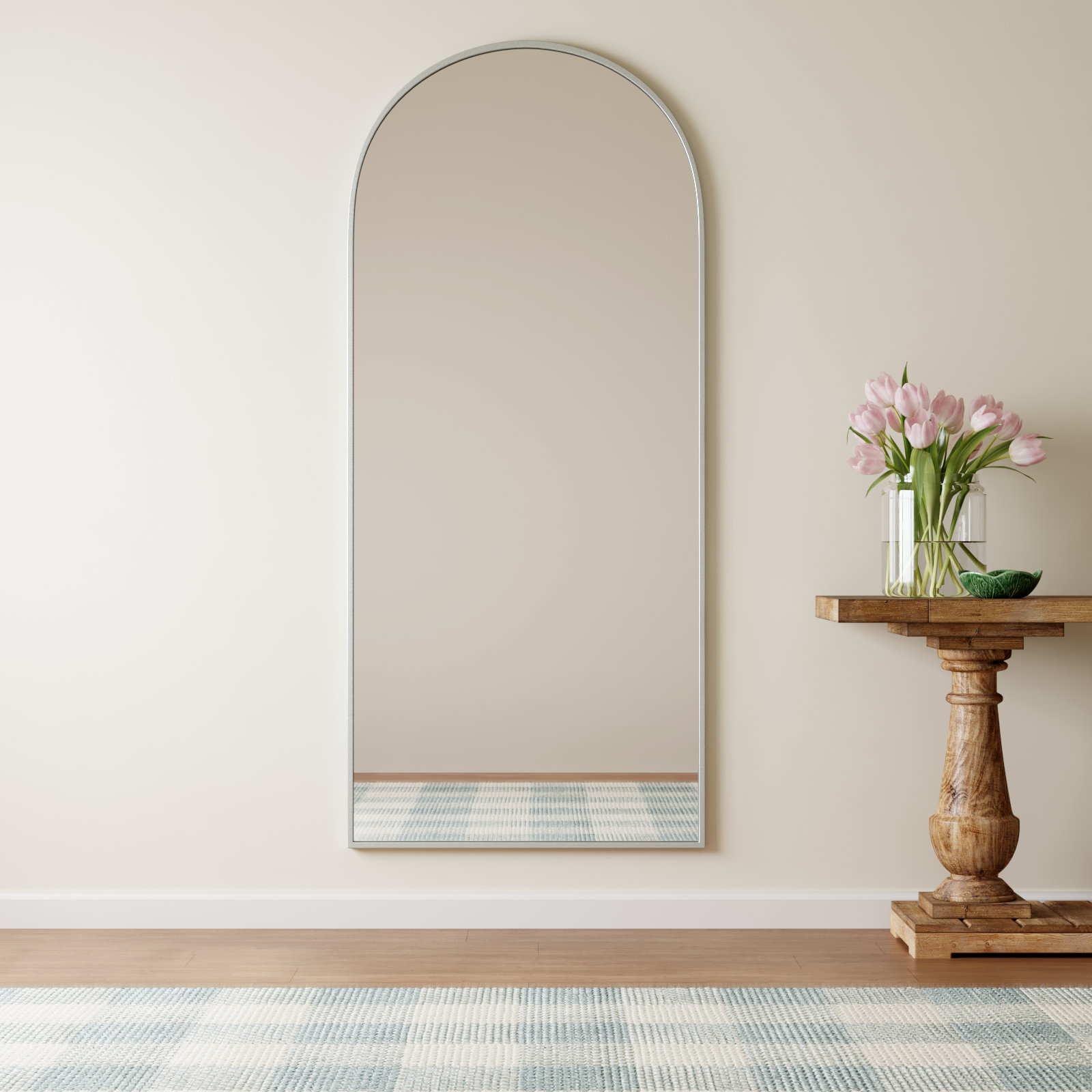 Sabine Accent Mirror, Silver, 76" x 32"