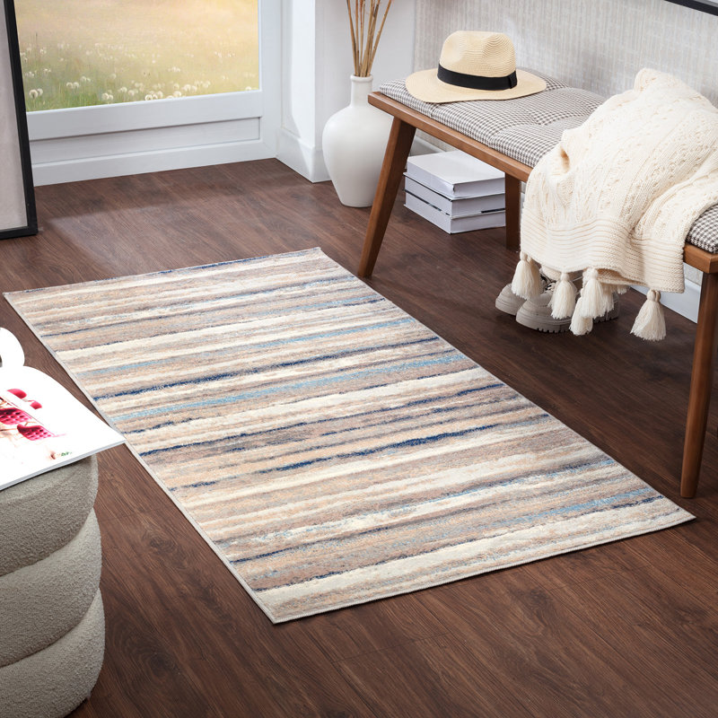 Striped Area Rug, Rectangle 80 x 150cm