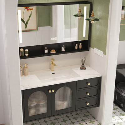 French style light luxury bathroom cabinet