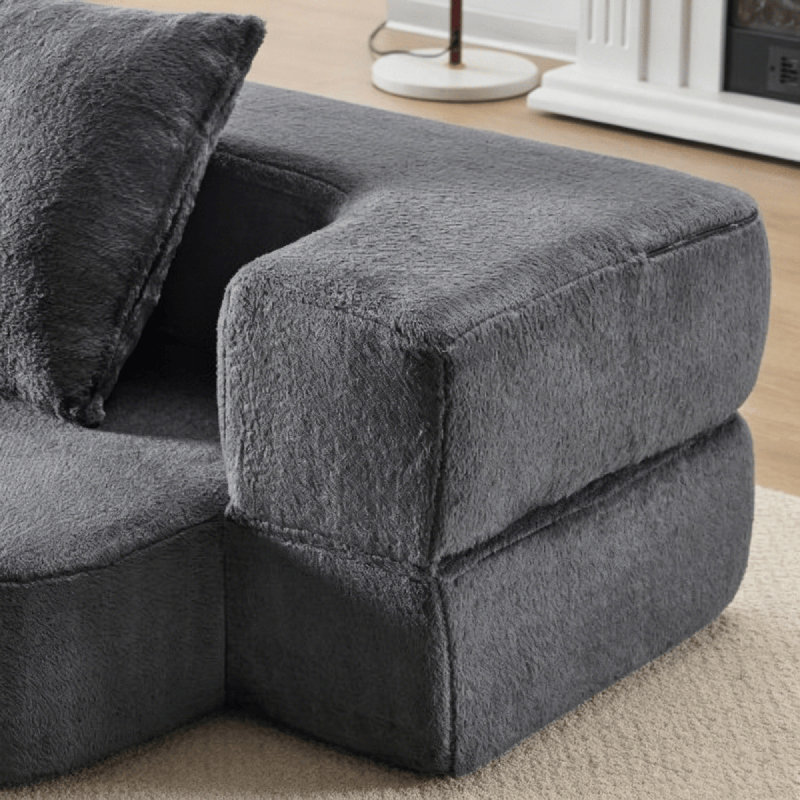 Canapé-lit pliant 74,81 po 2-en-1, CSN-W3612P491917Grey