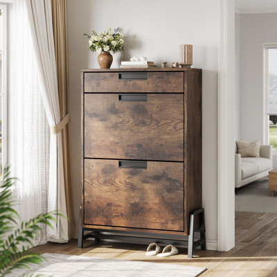 22 Pair Flip Down Shoe Storage