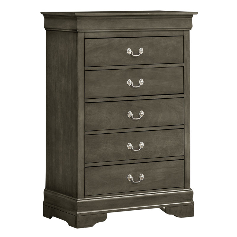 Coffre de rangement gris élégant et traditionnel, Gris