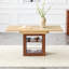 Une table de salle à manger extensible avec espace de rangement, une table de salle à manger extensible de 59 à 71 pouces. Table à tirer rectangulaire en bois avec structure en panneau de fibres à densité moyenne de couleur noyer pouvant accueillir 4 à 8 personnes.-1531743127-1531743123