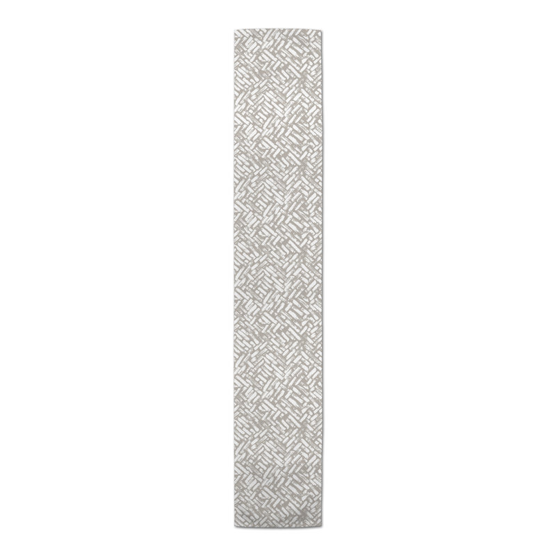 Chemin de table Cordairo, 72 po x 16 po, Gris clair