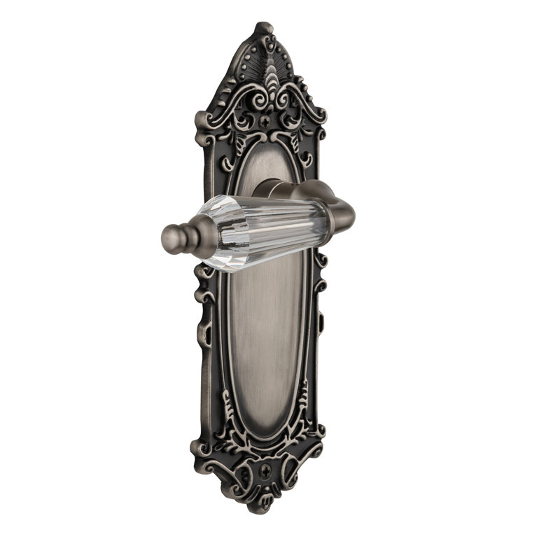 Victorian Plate Passage (Hall & Closet) with Parlour Lever, 2.75", Antique Pewter