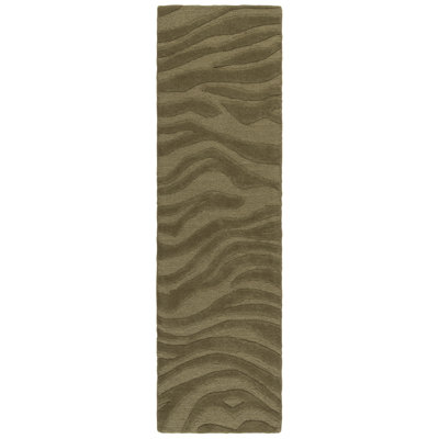 Ebony Hand Tufted Wool,Viscose Abstract Indoor Rug