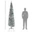 9' Tall Unlit Snow-Flocked Slim Artificial Christmas Tree With Realistic Branches And 1014 Tips