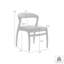 Cato Mid-Century Modern Charcoal Upholstered Armless Solid Wood Dining Chair In Walnut Finish - Set Of 2