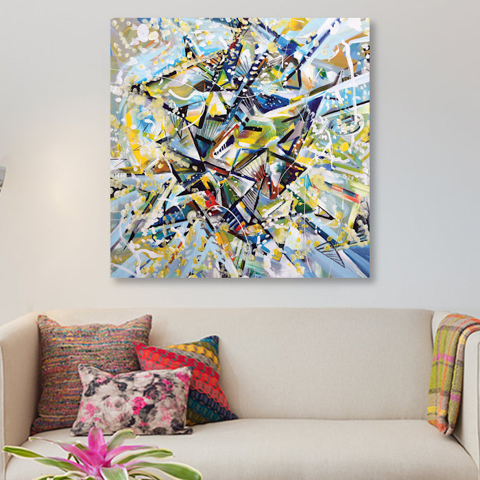 «Star», reproduction sur toile, H 26 po x l 26 po x P 1,5 po, Pas de tapis, Toile tendue