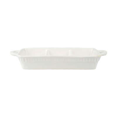 Pietra Serena Stoneware Divided Serving Dish