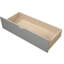 Lit plateforme simple avec 2 tiroirs sous roulettes et roulettes en bois massif et matériaux-1235546402