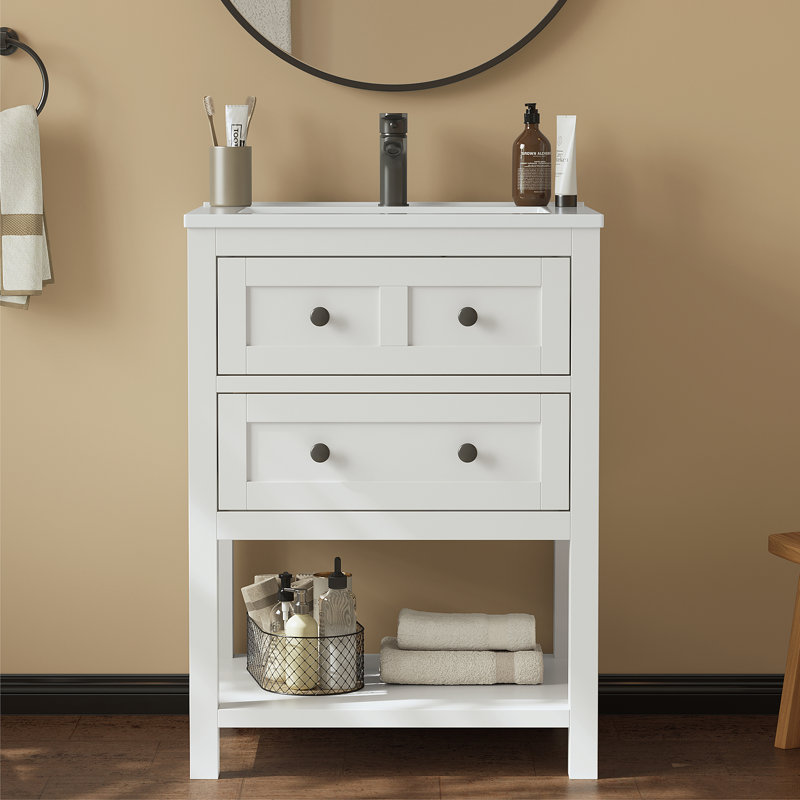 Ensemble de meuble-lavabo simple 24 po Allensville, 24", Blanc