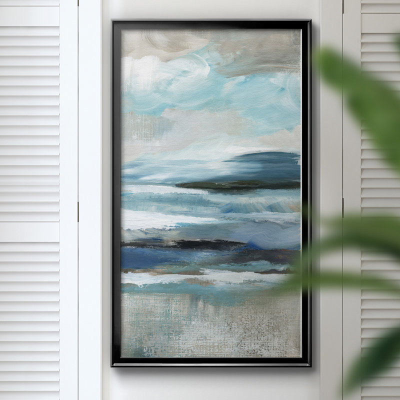 «Distant Drama II», reproduction sur toile encadrée, H 30,5 po x l 42,5 po x P 1,5 po, Noir