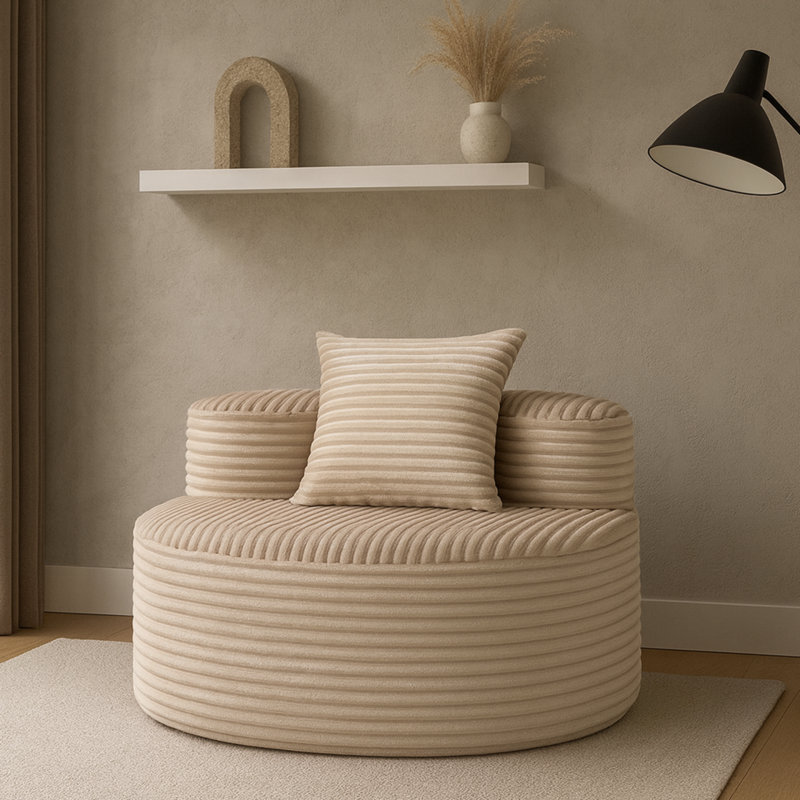 Canapé compressé: Canapé Moon Bay-YKX-33003A-1-Beige, Beige