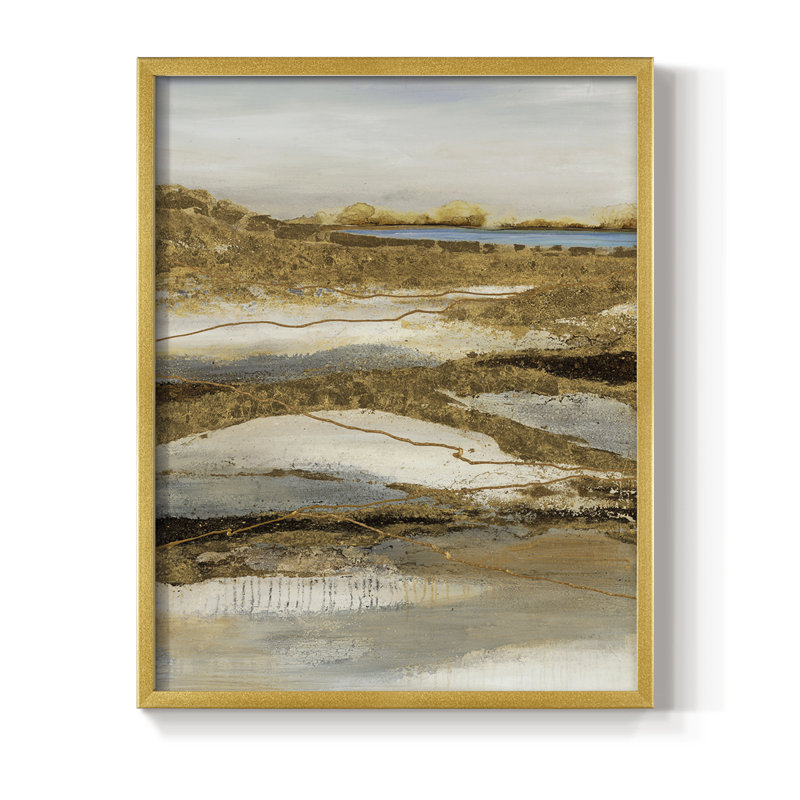«Let Go Over There», reproduction encadrée - bois massif, H 30 po x l 24 po, Doré