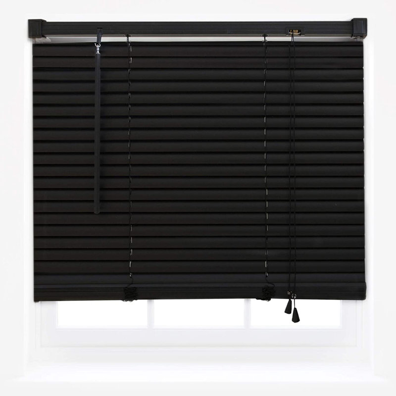 PVC Room Darkening Venetian Blind, 150 cm L x 135 cm W, Black