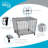 Sports Ball Storage Cart with Wheels - Ball Organizer for Garage, Gym, or Outdoor Use - Metal Garage Sports Organizer for Basketballs, Footballs, Soccer, and Volleyball (Black)