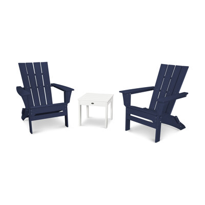 POLYWOOD Quattro Folding Chair 3-Piece Adirondack Set
