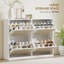 Narrow Shoe Cabinet with 4 Flip Drawers for Entryway Hallway White