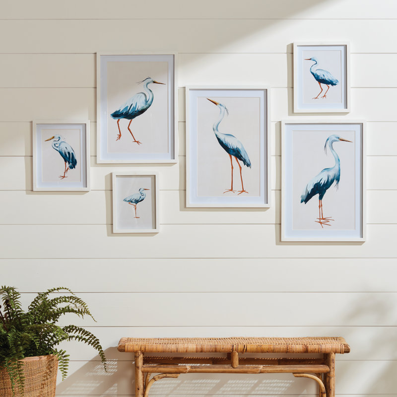Blue Heron Gallery Prints, Set of 6