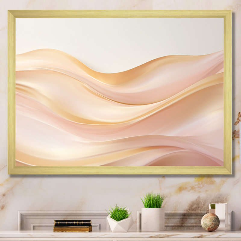 Christola - art mural abstrait sur toile, Cadre doré simple, H 12 po x l 20 po x P 1 po