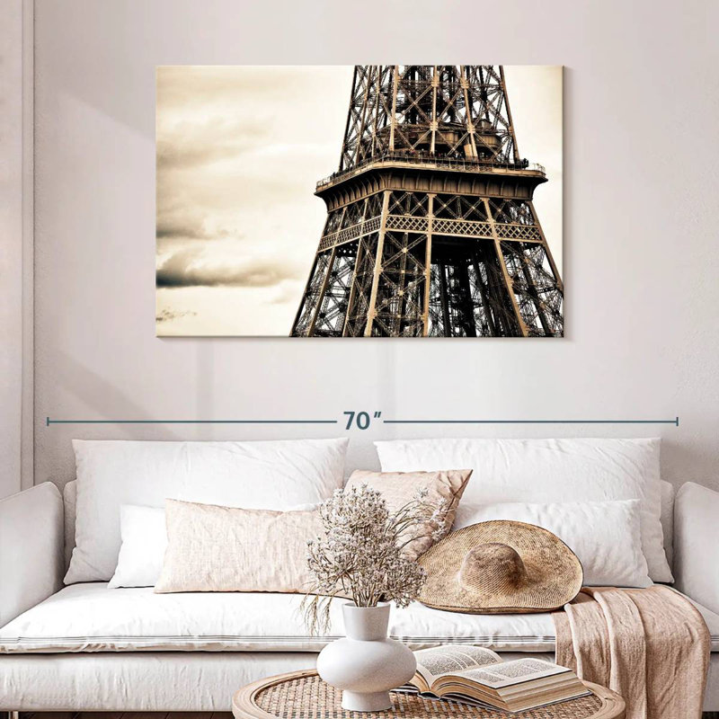 Lilie Eiffel photo rétro, H 30 po x l 45 po