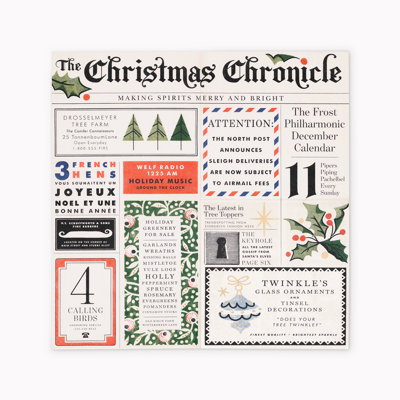 Cocktail Napkin Set, Christmas Chronicle
