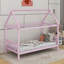 Lit simple avec tête et pied de lit-617387186
