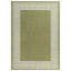 Greek-Key Green Cream Non-Slip Polypropylene Area Rug — Washable Door Mat & Hallway Runner for Living Room, Kitchen & Bedroom-701013050