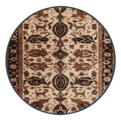 Machine Washable Persian Brown Area Rug