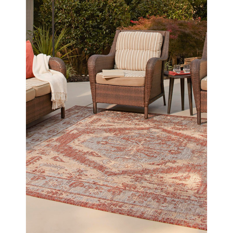 Susan Oriental Indoor / Outdoor Rug, Square 5'3"