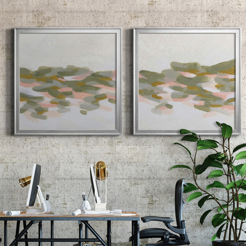 Hillside Impressions I - Hillside Impressions I - ensemble de 2 peintures encadrées, H 34,5 po x l 69 po x P 1,5 po