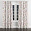 Rideaux à motif floral - 1 panneau de rideaux à œillets rose-644261711-644261705