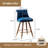 Roundhill Furniture Elvara Set of 2 Button-Tufted Counter Stools with Nailhead Trim-1634937320