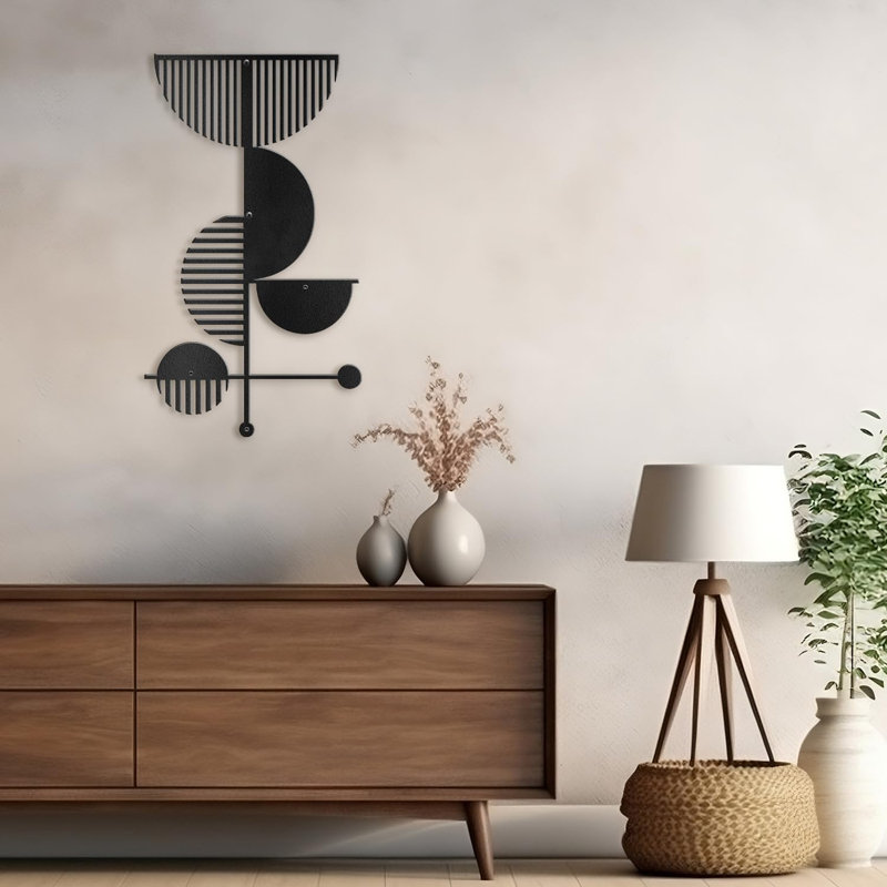 Wall Decor Metal, 24" H x 12" W x 0.05" D, Black