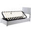 Lit escamotable hydraulique simple avec rangement élégant et gris pour l'organisation de la chambre à coucher