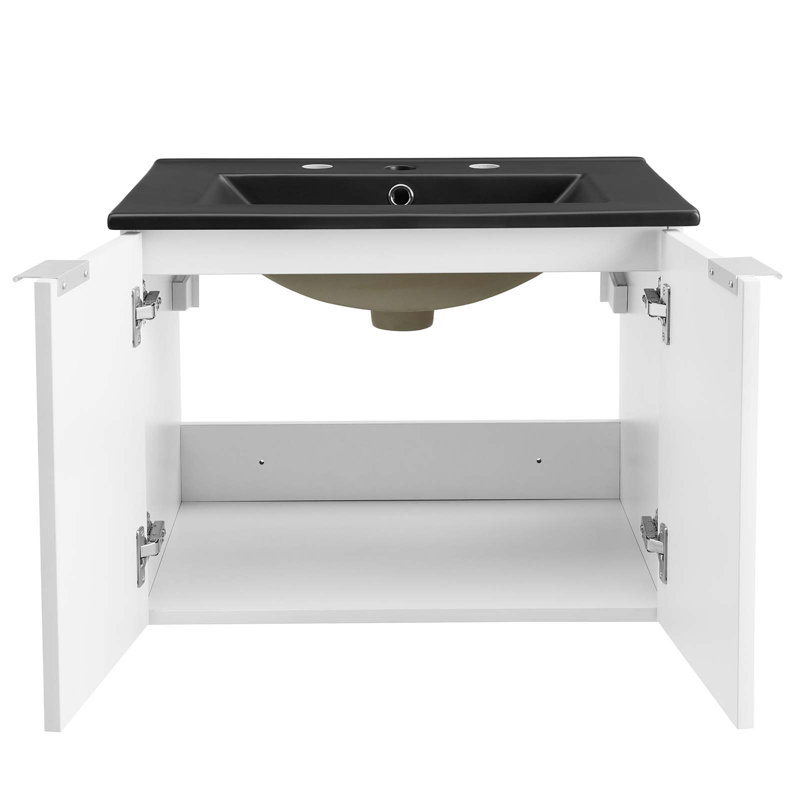 Maybelle 24" Wall-Mount Bathroom Vanity, White