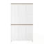 Pantry Storage Cabinet with Sliding Barn Door and open shelf