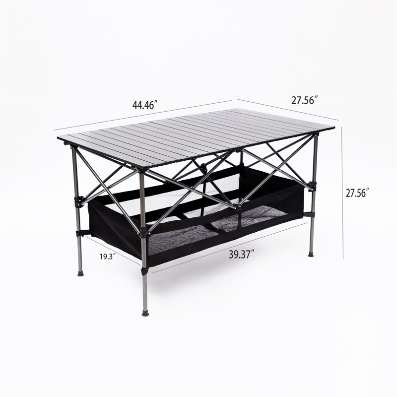 Table de pique-nique portable et pliable, H 27,56 po x L 44,46 po x P 27,56 po